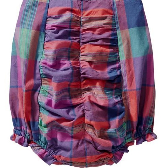 Old Navy plaid pucker front romper one piece NWT - Picture 2 of 2